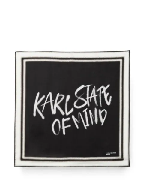 Karl Lagerfeld Jeans graffiti-print square scarf Black B3W33089999