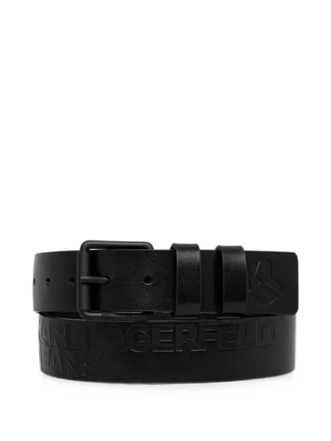 Karl Lagerfeld Jeans logo-debossed buckle-fastening belt Black B3M33065999