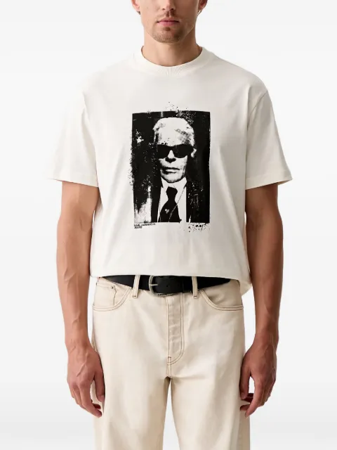 Karl Lagerfeld Jeans graphic-print crew-neck T-shirt Neutrals B3M170062OO