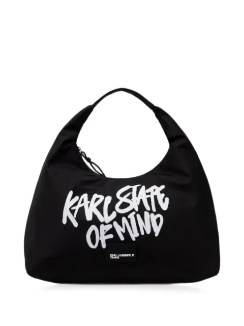 Karl Lagerfeld Jeans logo-print tote bag Black B3W50034999