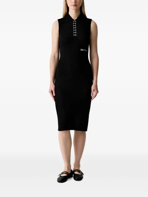 Karl Lagerfeld Jeans ribbed-knit midi dress Black B3W13008999