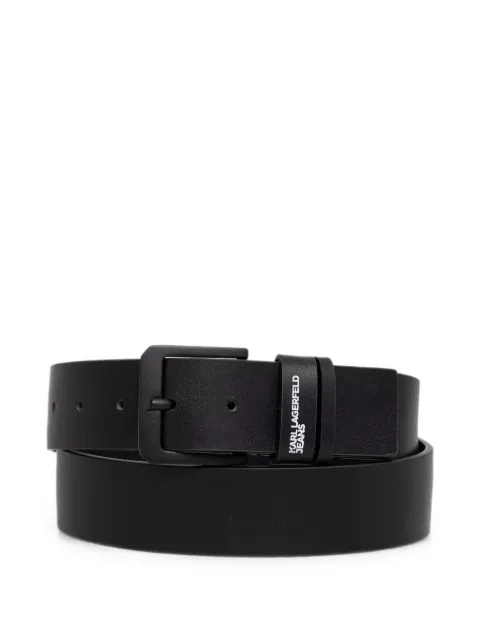 Karl Lagerfeld Jeans logo-print buckle-fastening belt Black B3M33079999