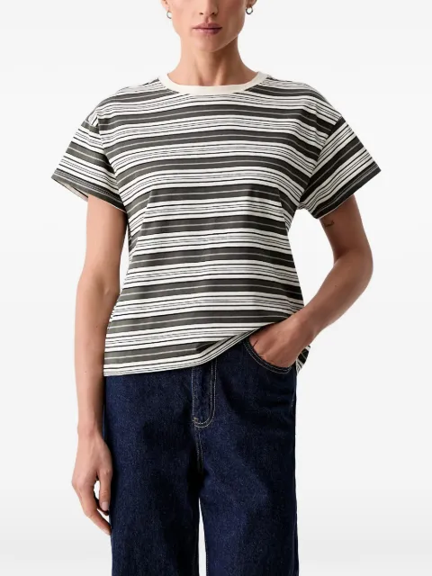 rag & bone striped-pattern T-shirt Green RE8725FT3KW