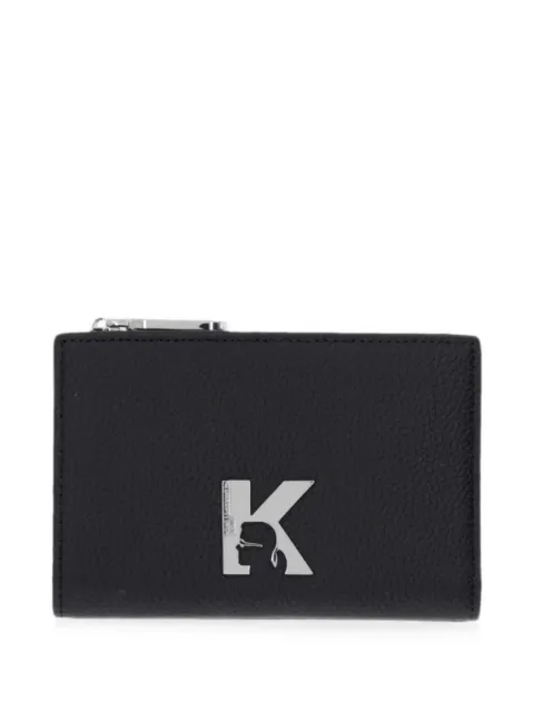 Karl Lagerfeld Jeans logo-plaque bifold wallet Black B3W32054999