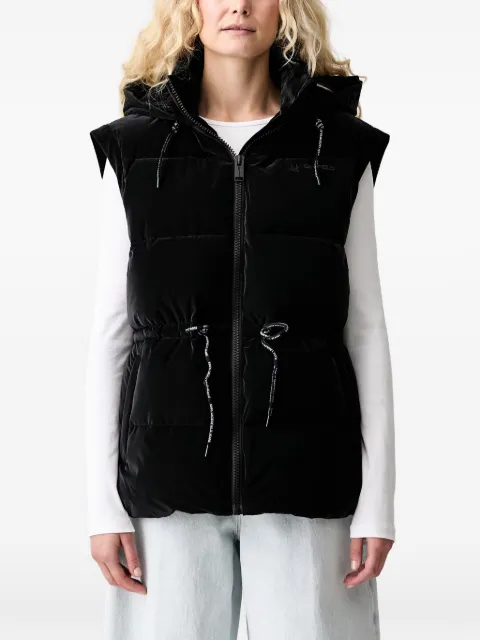 Karl Lagerfeld Jeans hooded padded gilet Black B3W15017
