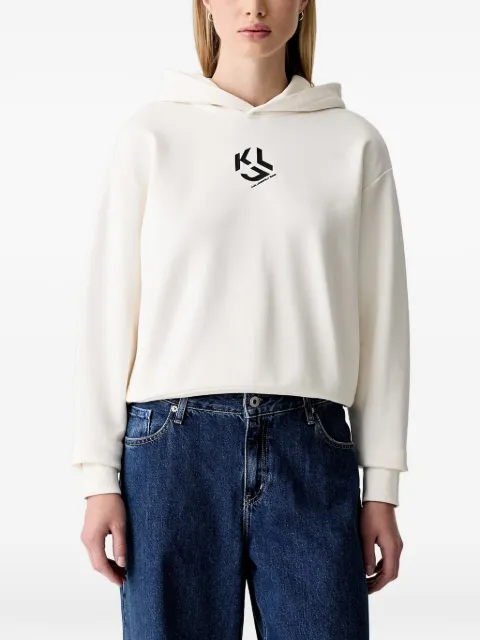 Karl Lagerfeld Jeans logo-print hoodie White B3W200132OO