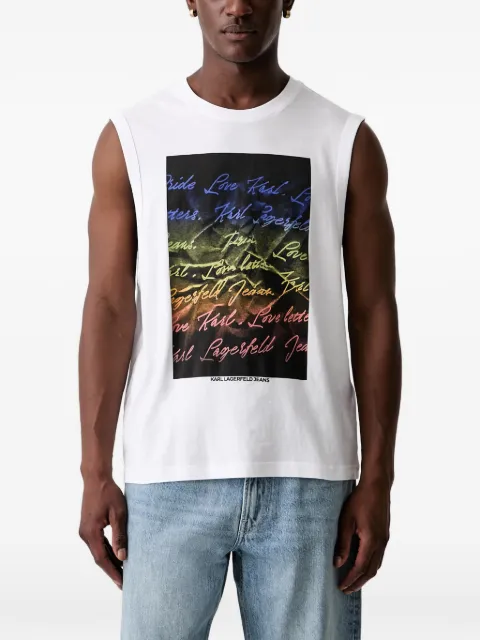 Karl Lagerfeld Jeans Love Letter graphic-print vest White B3M17030100