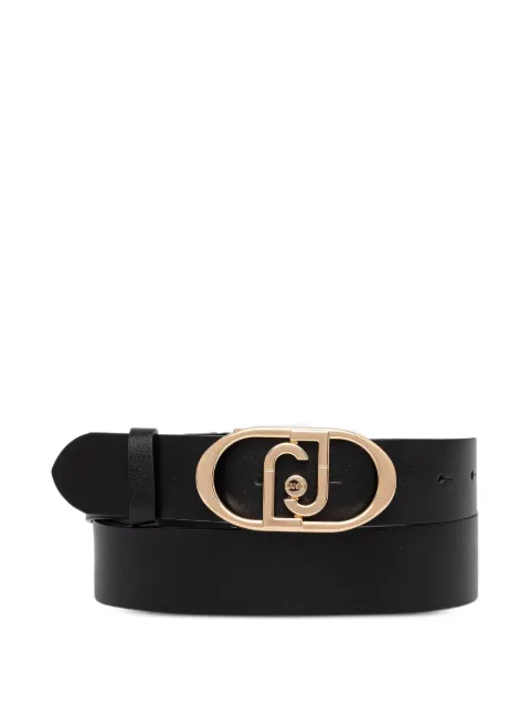 LIU JO logo-plaque leather belt Black AF6231P0414