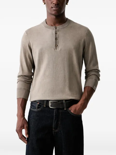 rag & bone henley-neck sweater Neutrals RH0A26P6MCO