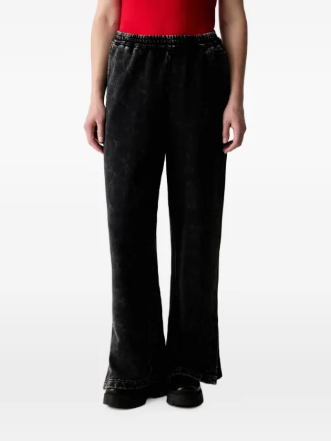 Karl Lagerfeld Jeans acid-wash logo-embroidered track pants Black B3W10025999