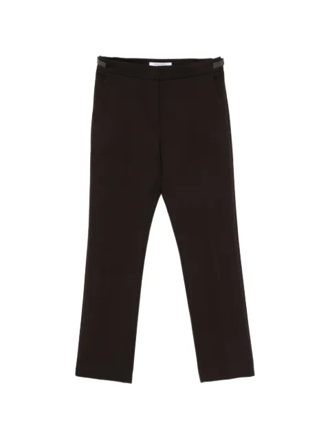 Max Mara Mxmacino logo-plaque trousers Brown 2621136112600