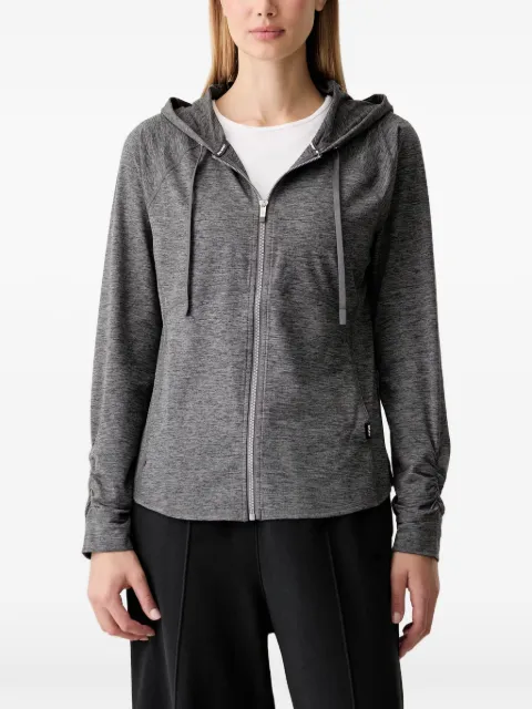 DKNY zip-up drawstring hoodie Grey DP6J9709