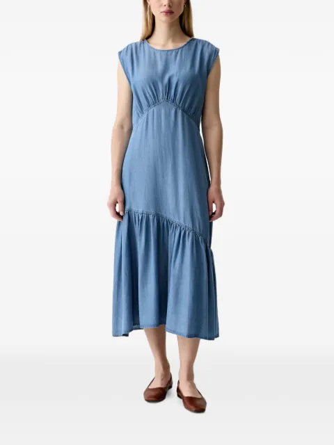 DKNY ruffled midi dress Blue P54BZDDB