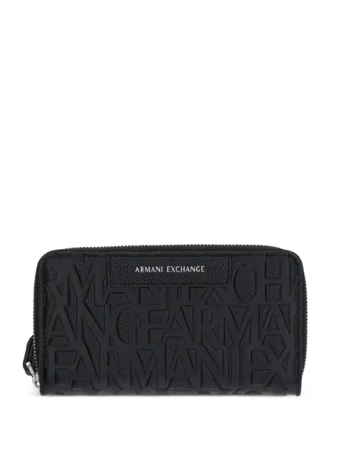 Armani Exchange logo-embossed continental wallet Black XW001606AF15774