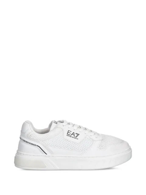 Ea7 Emporio Armani New Premium Court logo-print panelled sneakers White 7X000650AF23102