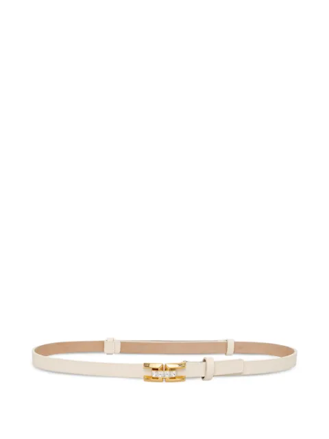 Elisabetta Franchi crystal-embellished logo-buckle belt Neutrals CT24S62E2