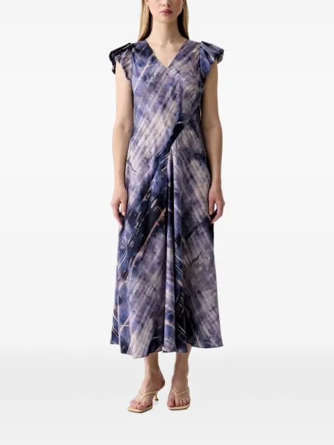DKNY tie-dye cap-sleeve midi dress Purple P5KB7D99
