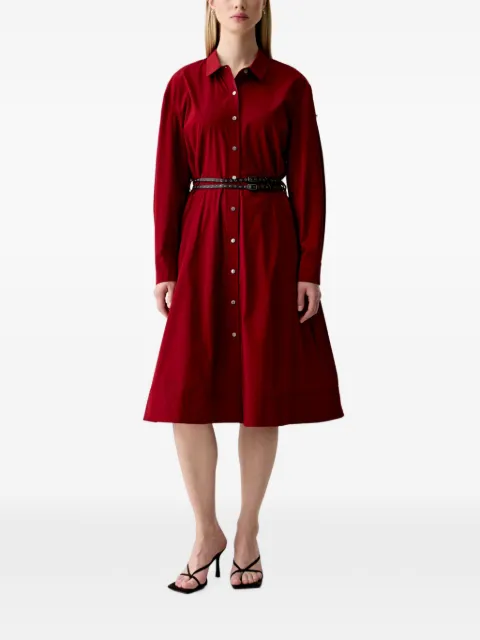 DKNY belted button-down midi shirt dress Red P6EB0F68