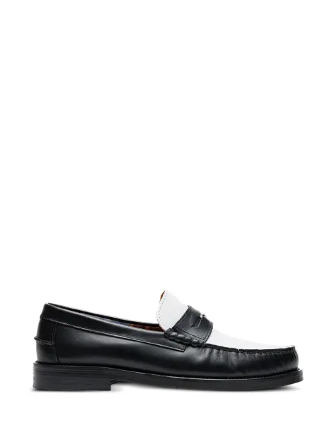 NAKED WOLFE Riviera calf leather loafers Black RIVIERABLKWHTLEATHER