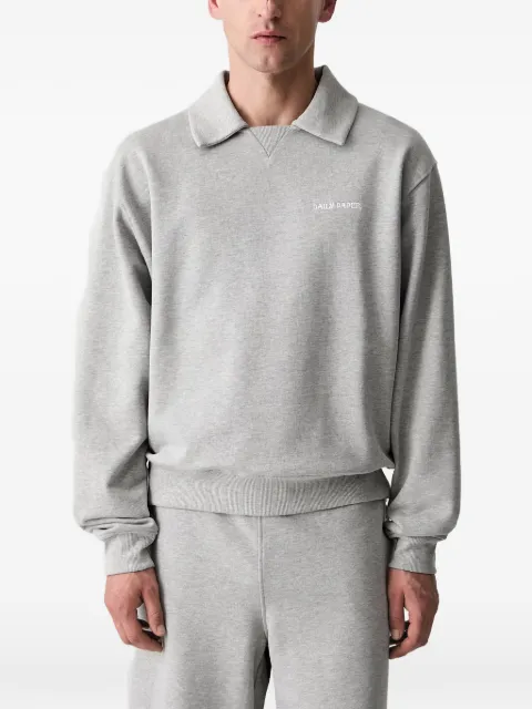 Daily Paper shirt-collar chest-artwork oversized sweater Grey 2610091