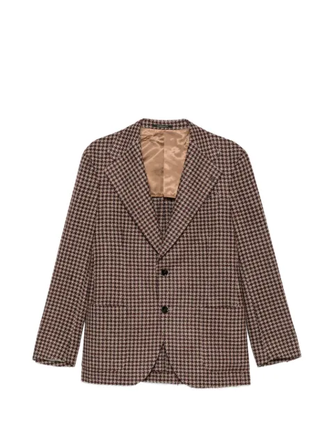 Gabriele Pasini houndstooth-pattern notched-lapels jacket Brown 274162564