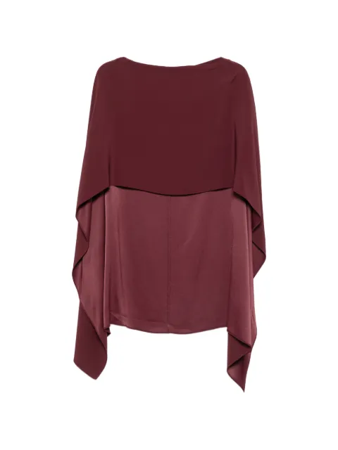 Alberta Ferretti draped asymmetric cape Red A33026627
