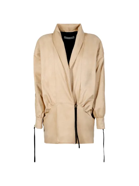 Nineminutes The Virgo single-breasted jacket Neutrals THEVIRGOECOSUEDE