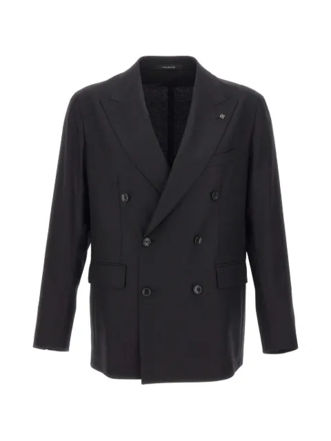 Tagliatore double-breasted peak-lapel blazer Black 1SNY10BAI550012N1264