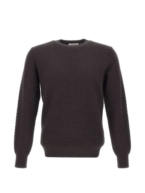 Kangra bubble-stitch knit sweater Brown 401101
