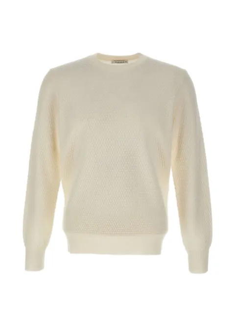 Kangra bubble-stitch knit sweater White 401101