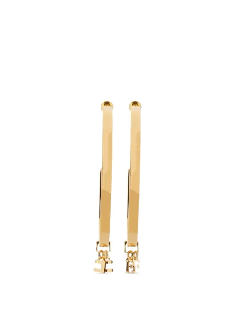 Elisabetta Franchi logo-charm half-hoop earrings Gold OR52K66E2