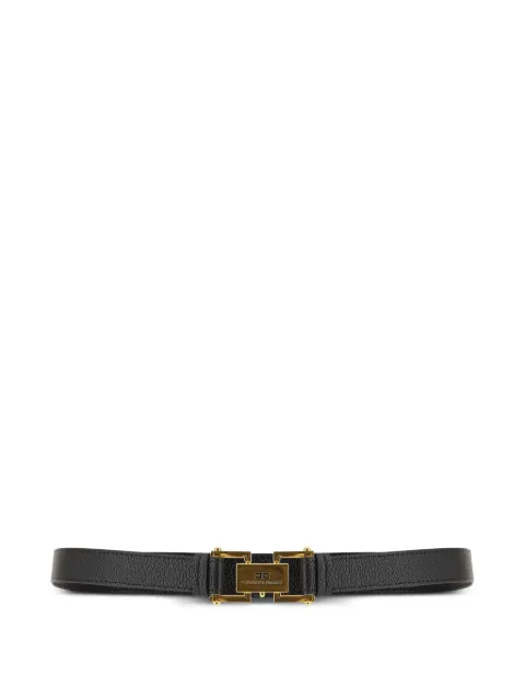 Elisabetta Franchi logo-buckle leather belt Black CT35S66E2