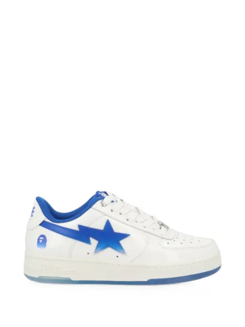 A BATHING APE® patent-leather Sta sneakers White 001FWM301304MBLUE
