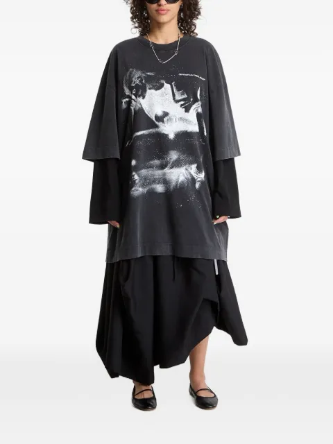 Off-White Dreaming Narciso graphic-print mini T-shirt dress Black 2FU00594TW048