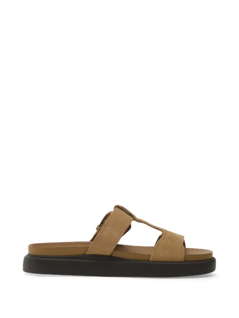 Clarks Aristella West buckle-fastening flat sandals Brown 261858114