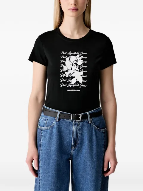 Karl Lagerfeld graphic-print T-shirt Black B3W17021999