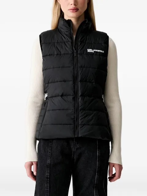 Karl Lagerfeld Jeans logo-print gilet Black B3W15043999