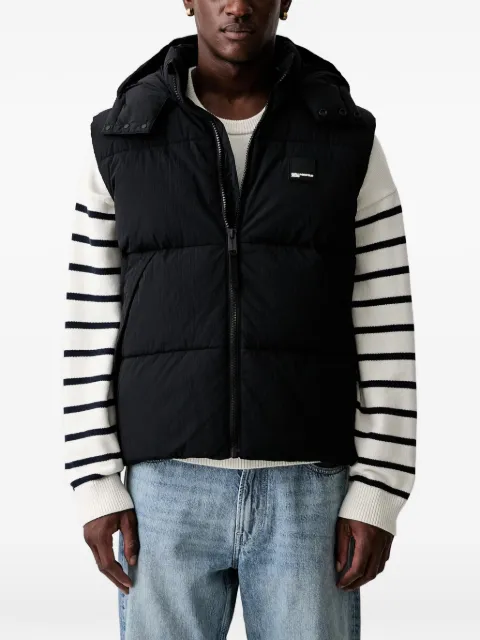 Karl Lagerfeld Jeans hooded quilted gilet Black B3M15005999
