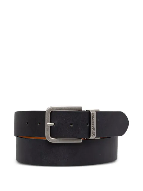 Karl Lagerfeld Jeans logo-engraved reversible belt Black B3M33064