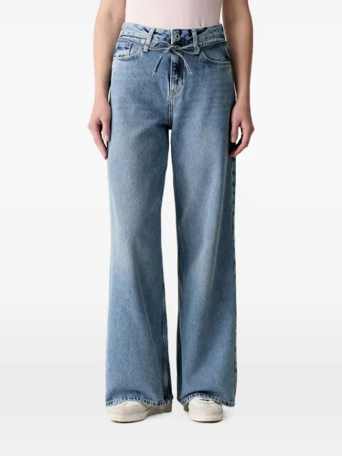 Karl Lagerfeld Jeans tie-fastening wide-leg jeans Blue B3W100351VA