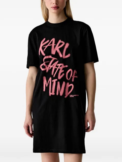 Karl Lagerfeld Jeans slogan-print T-shirt mini dress Black B3W13011