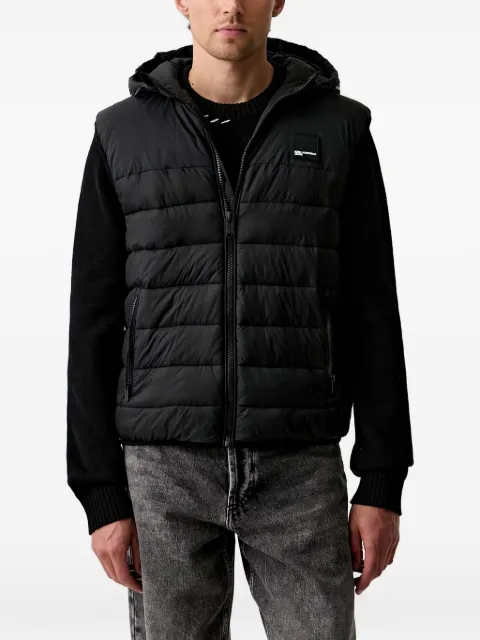 Karl Lagerfeld Jeans quilted hooded gilet Black B3M15052999