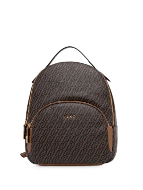 LIU JO monogram-print backpack Brown AF6209E1137