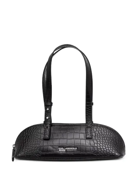 Karl Lagerfeld Jeans croc-effect east-west bag Black B3W30181999