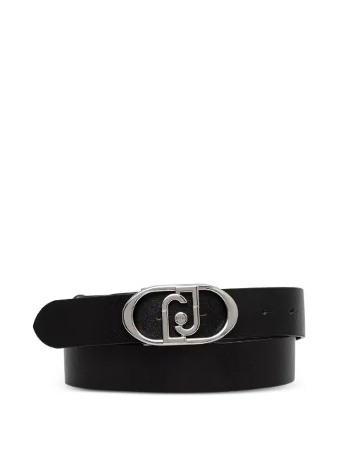 LIU JO logo-plaque leather belt Black AF6231P0414