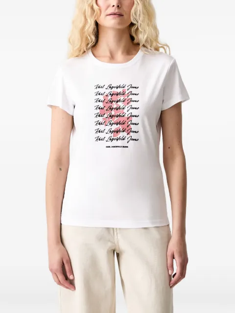 Karl Lagerfeld Jeans logo-print T-shirt White B3W17021100