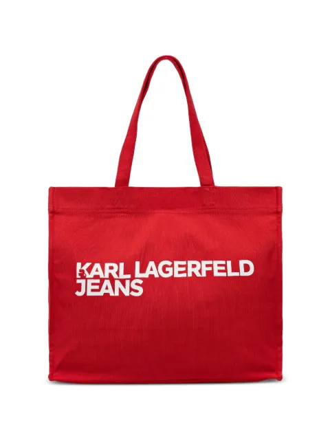 Karl Lagerfeld Jeans logo-print tote bag Red A1W50002433