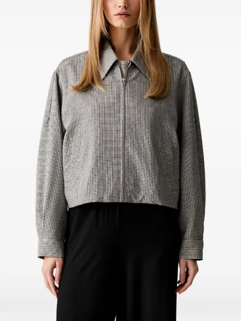 rag & bone check-pattern draped-panel jacket Neutrals RAK226P0MTA