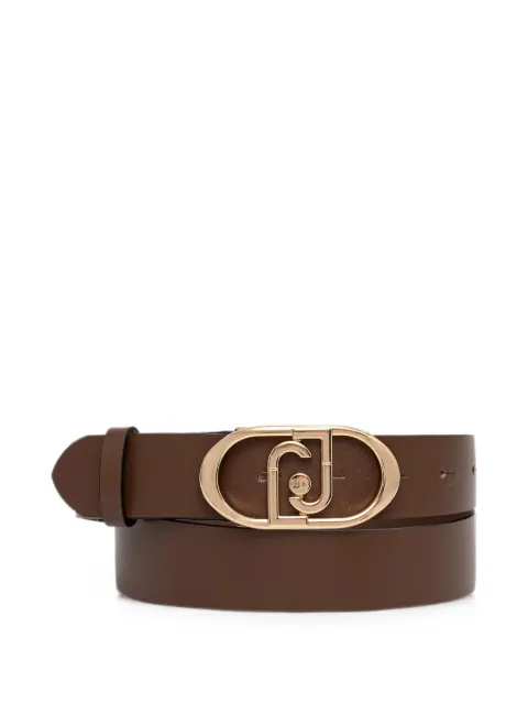 LIU JO logo-plaque leather belt Brown AF6231P0414