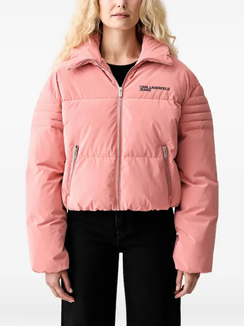 Karl Lagerfeld Jeans logo-print padded jacket Pink B3W150462OP